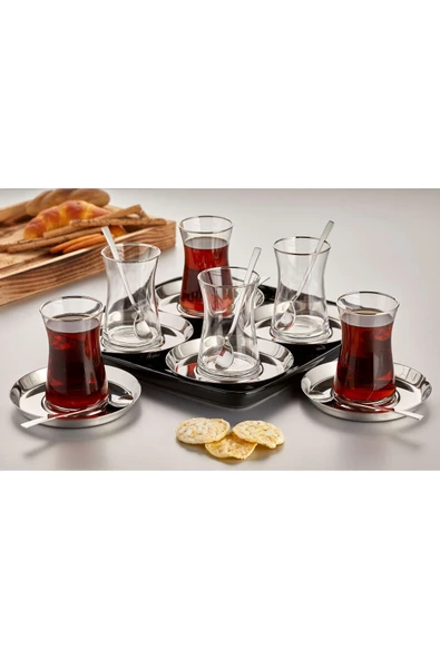 ÖZLİFE 12 Parça Mess Sade Çay Seti ürün görseli 1