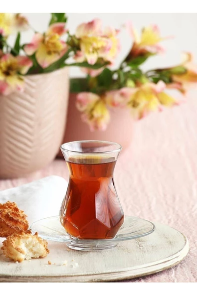 LAV Alya Çay Seti Çay Takımı - Çay Bardağı Takımı Tabağı 24 Prç. 12 Kişilik ürün görseli 1