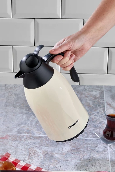 Cooker Ckr-2075 1,3 Litre Cam Termos Siyah ürün görseli 1