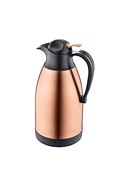 OMS PASLANMAZ 3281 - 2 Parça - Paslanmaz Çelik, 2,0 Litre Sıcak, Soğuk, Termos Bakır Gövde, Siyah Detay ürün görseli 1