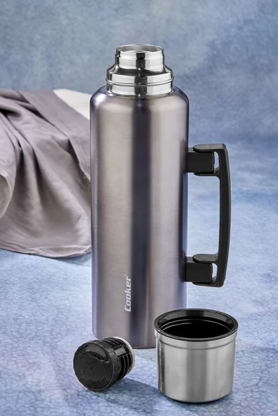 Cooker 1.5 LT  KULPLU ÇELİK TERMOS - Resim 5