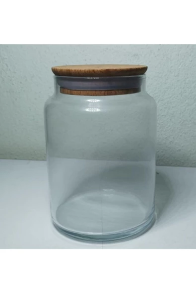 BUENOS Bambu Kapaklı Cam Kavanoz 500ml - Resim 2