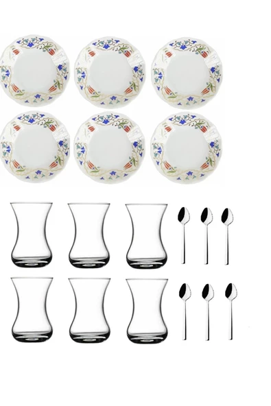 Paşabahçe 18 Parça Lalenaz Acem Çay Bardağı Çay Takımı Seti ürün görseli 1