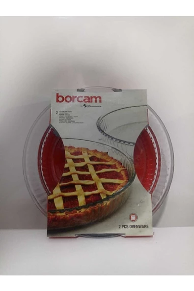 Paşabahçe Borcam 2'li Yuvarlak Fırın Tepsi ürün görseli 1