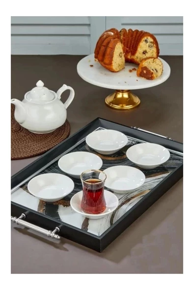 Cooker CKR4144 Porselen Beyaz Çay Tabağı 6 Lı ürün görseli 1