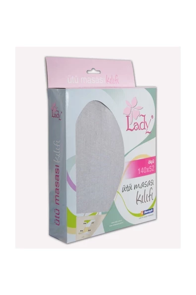 Lady Saraylı Keçeli Isıya Dayanıklı Ütü Masası Kılıfı Örtüsü Bezi Düz (140x52) ürün görseli 1