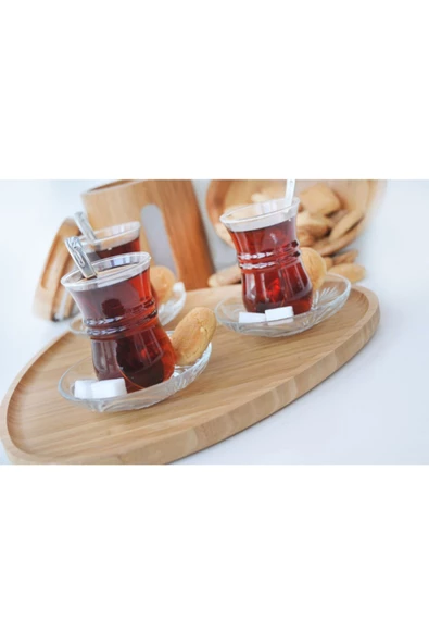 OMS PASLANMAZ 9105 Marisol Bambu Tepsi - Resim 2