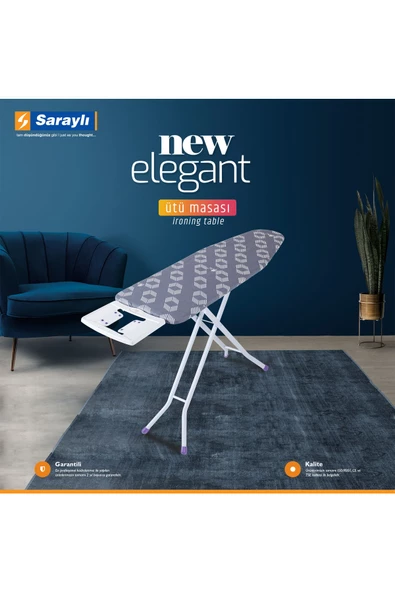 Lady Saraylı Xxx Lady New Elegant Ütü Masası Monoblok Tabla 147x42x90 Cm ürün görseli 1