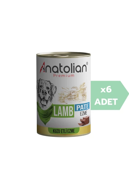 Anatolian Premium Adult Lamb Pate Kuzulu Yetişkin Köpek Ezme Konserve 400 gr x 6 Adet ürün görseli 1
