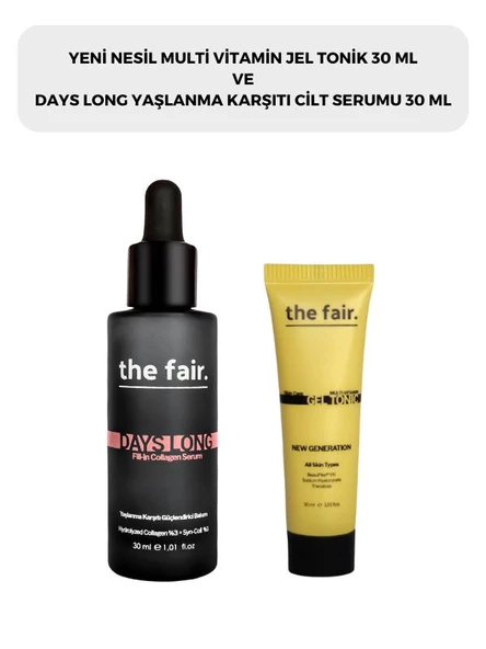 the fair. Multi Vitamin Jel Tonik 30 ml ve Yaşlanma Karşıtı Cilt Serumu 30 ml ürün görseli 1