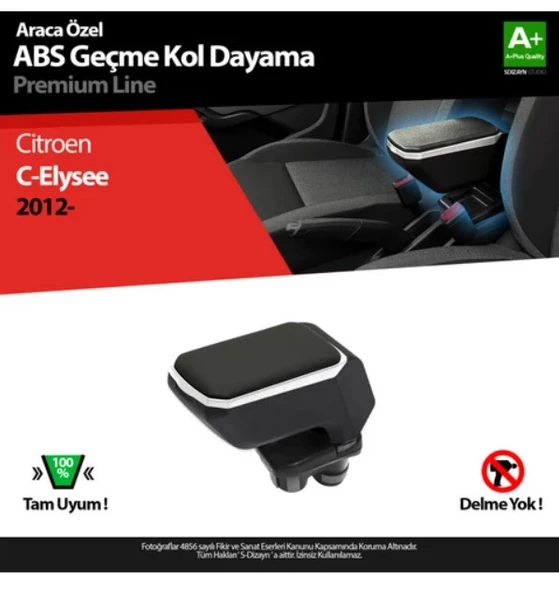 S-Dizayn Citroen C-Elysee Kol Dayama Kolçak Geçmeli Abs Gri 2012 Üzeri ürün görseli 1