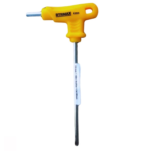 Rtrmax Saplı T Alyan Anahtar 4.0x100mm ürün görseli 1