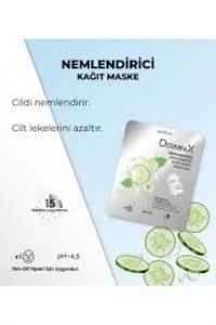 derminix nemlendirici salatalık özlü Yüz Kağıt Maskesi ürün görseli 1