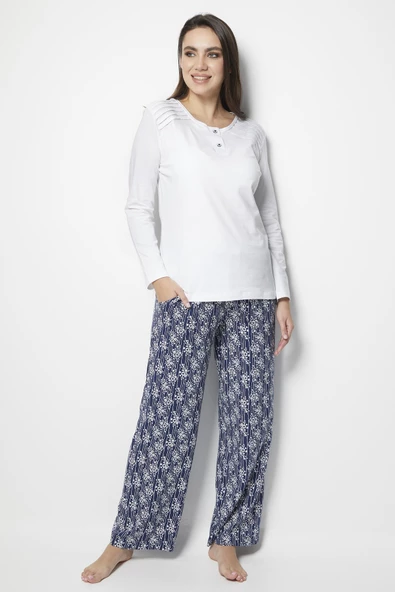 DoReMi White-Black Bayan Pijama Takımı - Resim 6