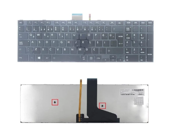 Toshiba Satellite S50t-A-11U S50T-A-122 Notebook Klavyesi, Tuş Takımı Siyah TR ışıklı ürün görseli 1
