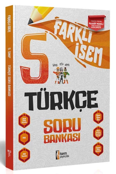 İsem Yayıncılık Farklı İsem 5. Sınıf Türkçe Soru Bankası ürün görseli 1