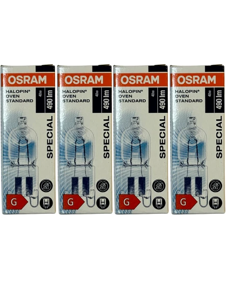 Osram Halopin Oven 40W 2700K (Sarı Işık) G9 Duylu Halojen Fırın Ampulü (4 Adet) ürün görseli 1