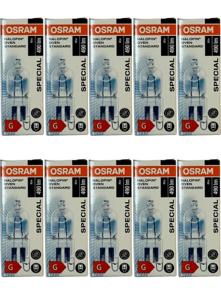 Osram Halopin Oven 40W 2700K (Sarı Işık) G9 Duylu Halojen Fırın Ampulü (10 Adet) ürün görseli 1
