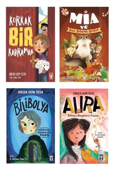 Aura + Mia ve Bazı Şekerli Şeyler + Korkak Bir Kahraman + Bilibolya (4 Kitap) ürün görseli 1