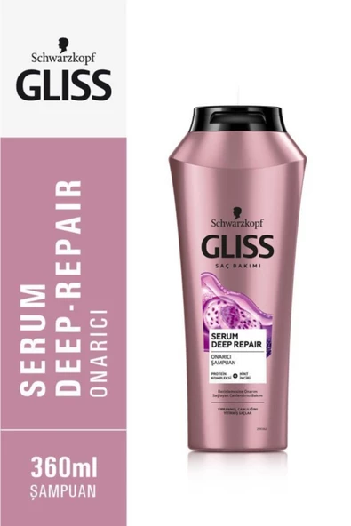 Gliss   Serum Deep Repair Onarıcı Şampuan - Protein Kompleksi Ve Hint Inciri Ile 360 ml ürün görseli 1