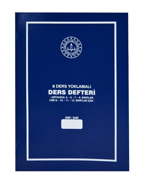 Gülpaş 8 Ders Yoklamalı Ders Defteri Mavi Plastik Kapak 384 ürün görseli 1