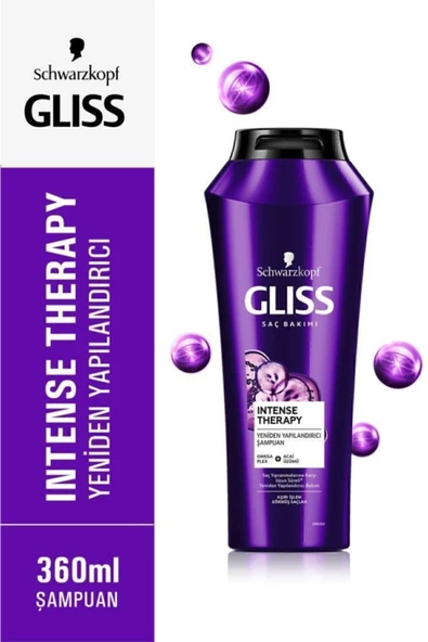 Gliss   Intense Therapy Yeniden Yapılandırıcı Şampuan - Omega Plex Ve Acai Üzümü Ile 360 ml ürün görseli 1