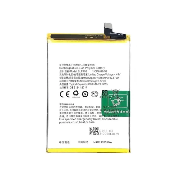 Realme C25S İle Uyumlu İthal Pil Batarya BLP793 ürün görseli 1