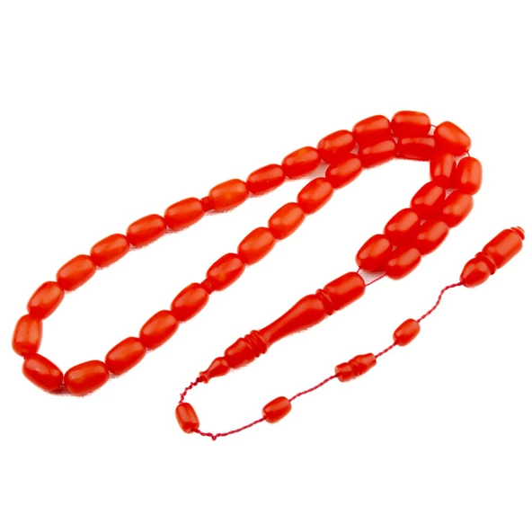 Kapsül Kesim 11x8 mm Sıkma Kehribar Sistem Püsküllü Tesbih ürün görseli 1
