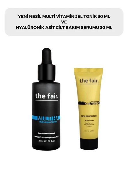 the fair. Multi Vitamin Jel Tonik 30 ml ve Hyalüronik Asit Nemlendirici Cilt Bakım Serumu 30 ml ürün görseli 1