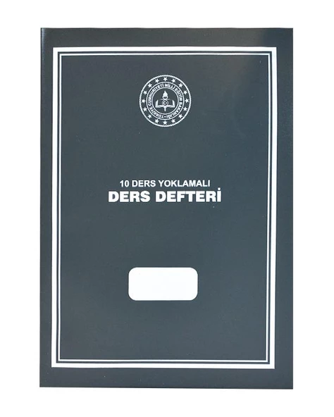 10 Ders Yoklamalı Ders Defteri 28x41 Gri Plastik Kapak ürün görseli 1
