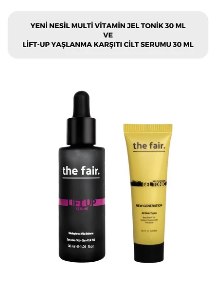 the fair. Multi Vitamin Jel Tonik 30 ml ve Sıkılaştırıcı ve Yaşlanma Karşıtı Cilt Serumu 30 ml ürün görseli 1