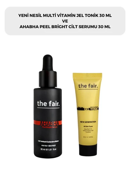 the fair. Multi Vitamin Jel Tonik 30 ml ve AHABHA Peel Bright Cilt Serumu 30 ml ürün görseli 1