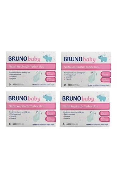 Bruno Baby Nazal Aspiratör Yedek Uç 10'lu 4 Adet ürün görseli 1