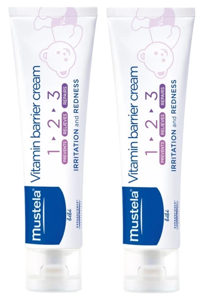 Mustela Vitamin Barrier Cream 1.2.3 Pişik Kremi 100 Ml 2 Adet ürün görseli 1