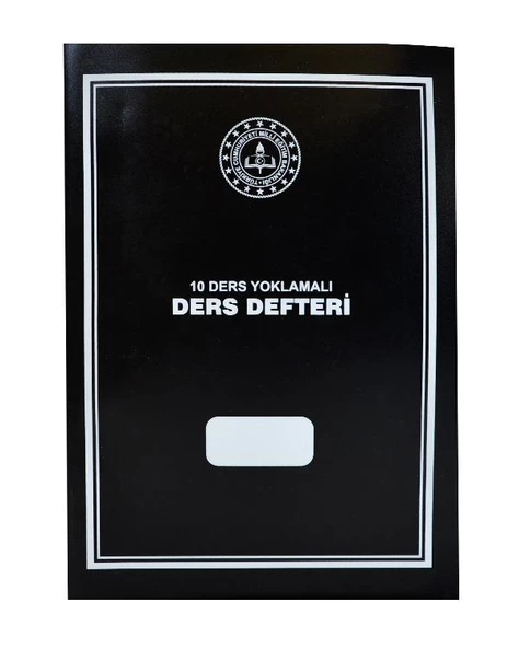 10 Ders Yoklamalı Ders Defteri 28x41 Siyah Plastik Kapak ürün görseli 1