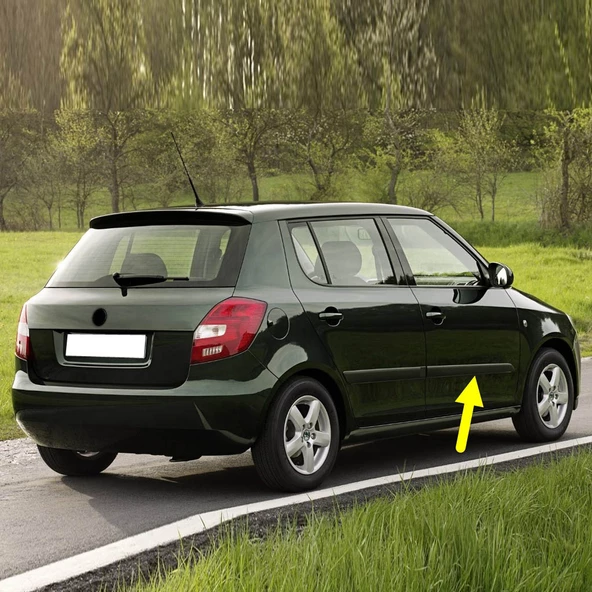 Skoda Fabia 2 2007-2010 Sağ Ön Kapı Çıtası Düz 5J0853516 ürün görseli 1