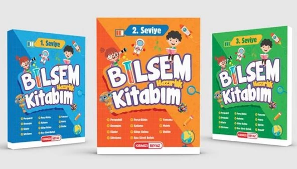 Kırmızı Beyaz Bilsem Hazırlık Kitabım (1-2-3 Seviye) ürün görseli 1