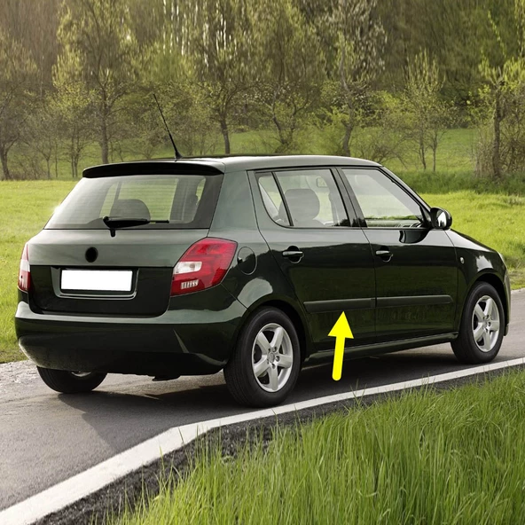 Skoda Fabia 2 2007-2010 Sağ Arka Kapı Çıtası Düz 5J0853754 ürün görseli 1