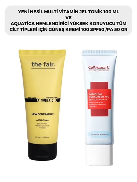the fair. Multi Vitamin Jel Tonik 100 ml ve Cell Fusion C AQUATICA Güneş Kremi 50 ML ürün görseli 1