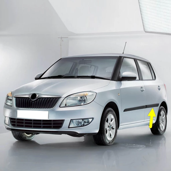 Skoda Fabia 2011-2014 Sol Arka Kapı Çıtası Düz 5J6853753 ürün görseli 1