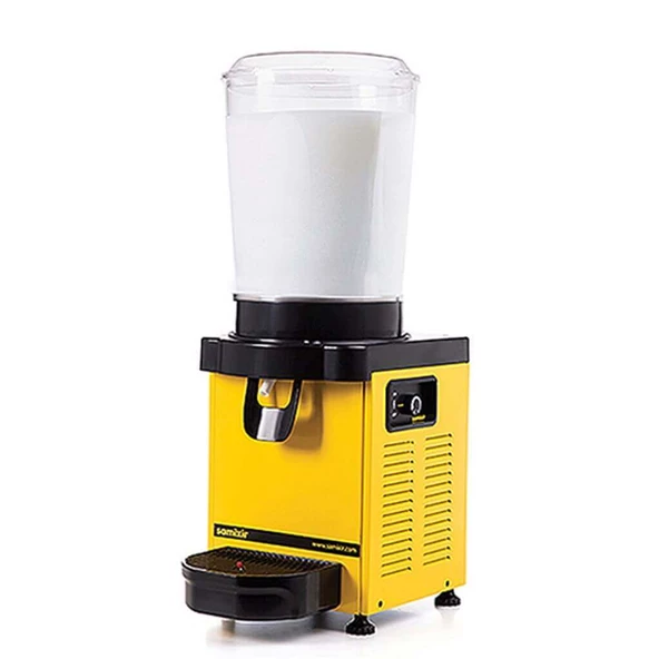 Samixir M10.AY Soğuk İçecek Dispenseri-10 litre-karıştırıcılı-manuel-sarı ürün görseli 1