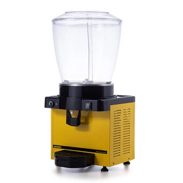 Samixir S22.AY Şerbetlik-22 litre soğuk içecek dispenseri-fıskiyeli-manuel-sarı ürün görseli 1