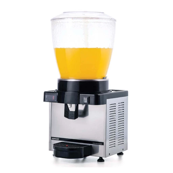 Samixir S22.DI Şerbetlik-22 litre soğuk içecek dispenseri-fıskiyeli-dijital-inox ürün görseli 1