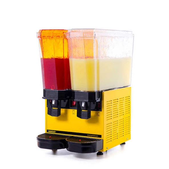 Samixir 40.SSY Klasik Twin Soğuk İçecek Dispenseri, 20+20 L, Fıskiyeli, Sarı ürün görseli 1