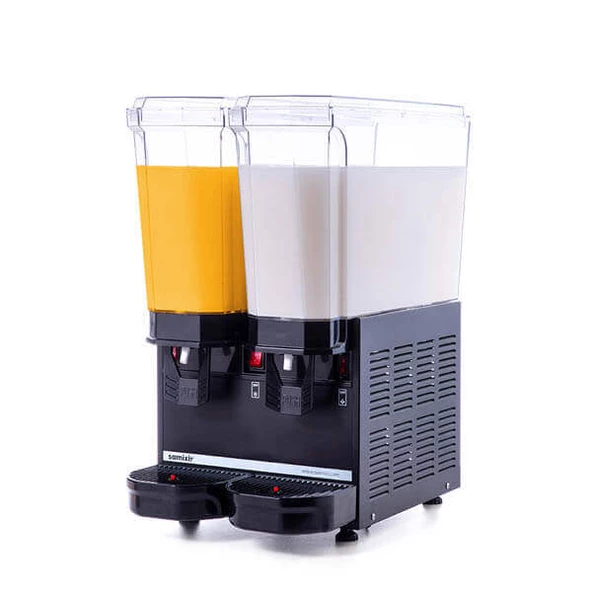 Samixir 40.MMB Klasik Twin Soğuk İçecek Dispenseri,20+20 L, Karıştırıcılı, Siyah ürün görseli 1