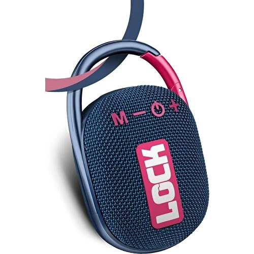 Powerway Lock Mavi Taşınabilir Bluetooth Hoparlör Ses Bombası Kilit Özellikli ürün görseli 1