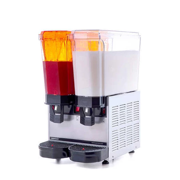 Samixir 40.SMI Klasik Twin Soğuk İçecek Dispenseri, 20+20 L, Fıskiyeli ve Karıştırıcılı, Inox ürün görseli 1