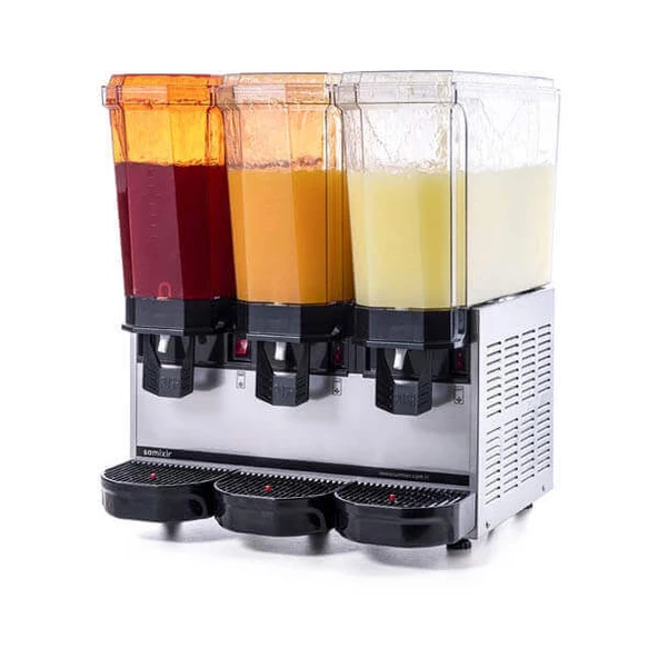 Samixir 60.SSSI Klasik Triple Soğuk İçecek Dispenseri, 20+20+20 L,Fıskiyeli,Inox ürün görseli 1