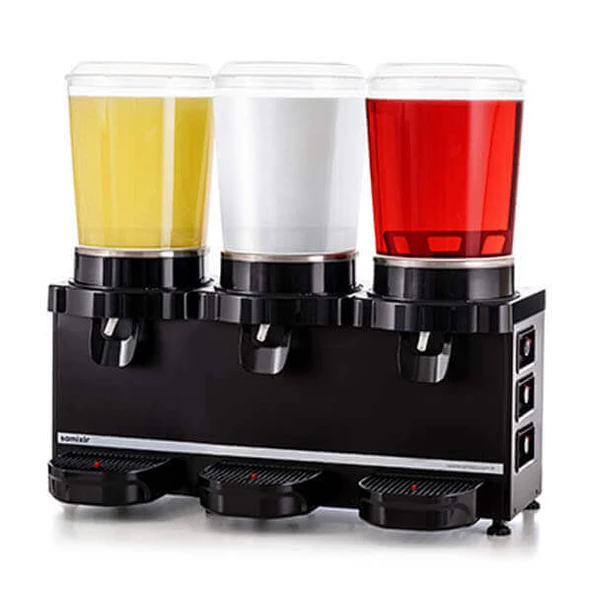 Samixir MMM30.AB Soğuk İçecek Dispenseri, 10+10+10 L, Analog, Panoramik, Karıştırıcılı, Siyah ürün görseli 1