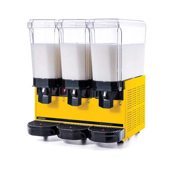 Samixir 60.MMMY Triple Soğuk İçecek Dispenseri,20+20+20L,Karıştırıcılı,Sarı ürün görseli 1